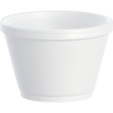 DART CONTAINER Containers, Foam, Insulated, 6 oz, 1000PK, White DCC6SJ12